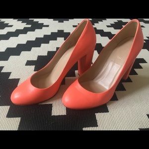 Neon peach Mona heels